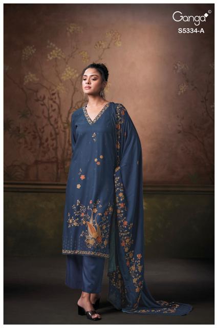 Ganga gavira 5334 buy dress materials wholesale online